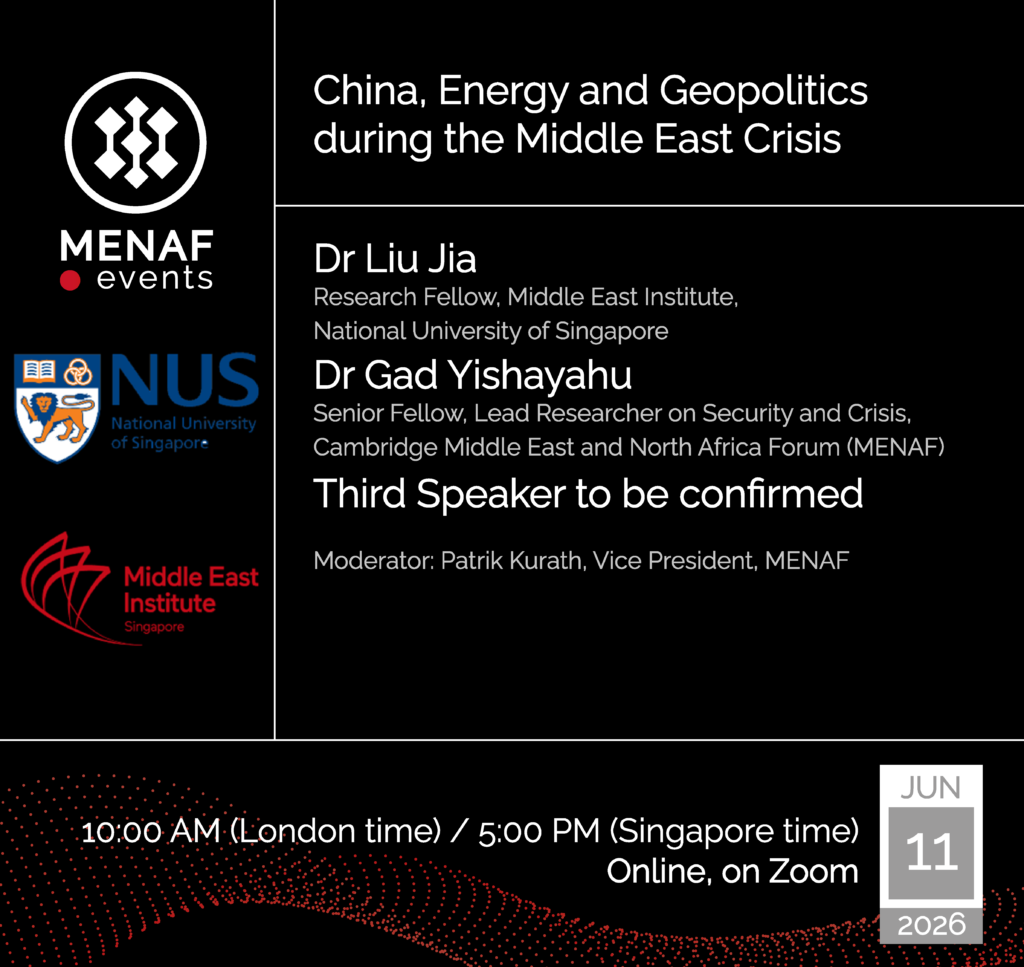 China, Energy and Geopolitics during the Middle East Crisis