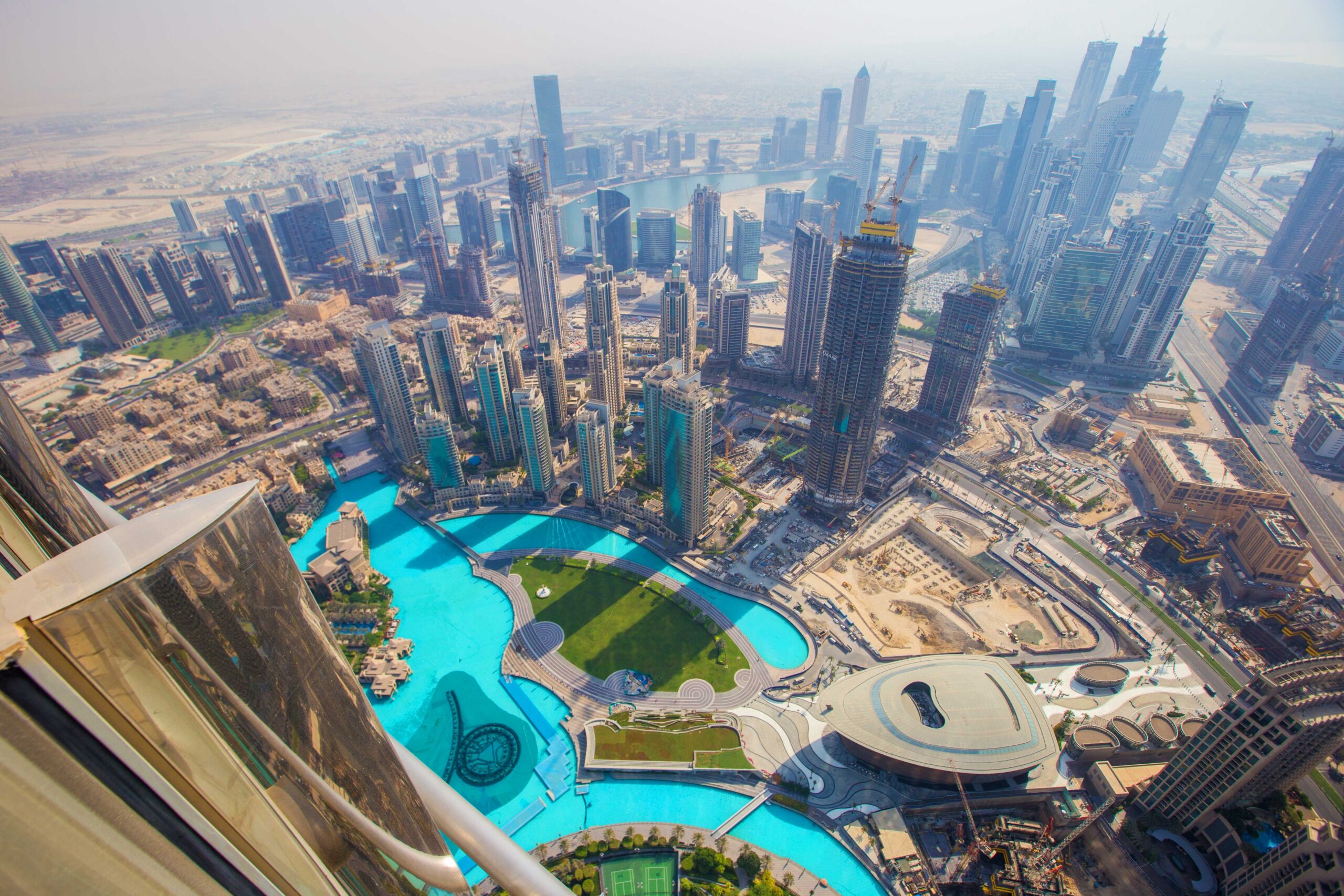 View of Dubai taken from the Burj Khalifa.