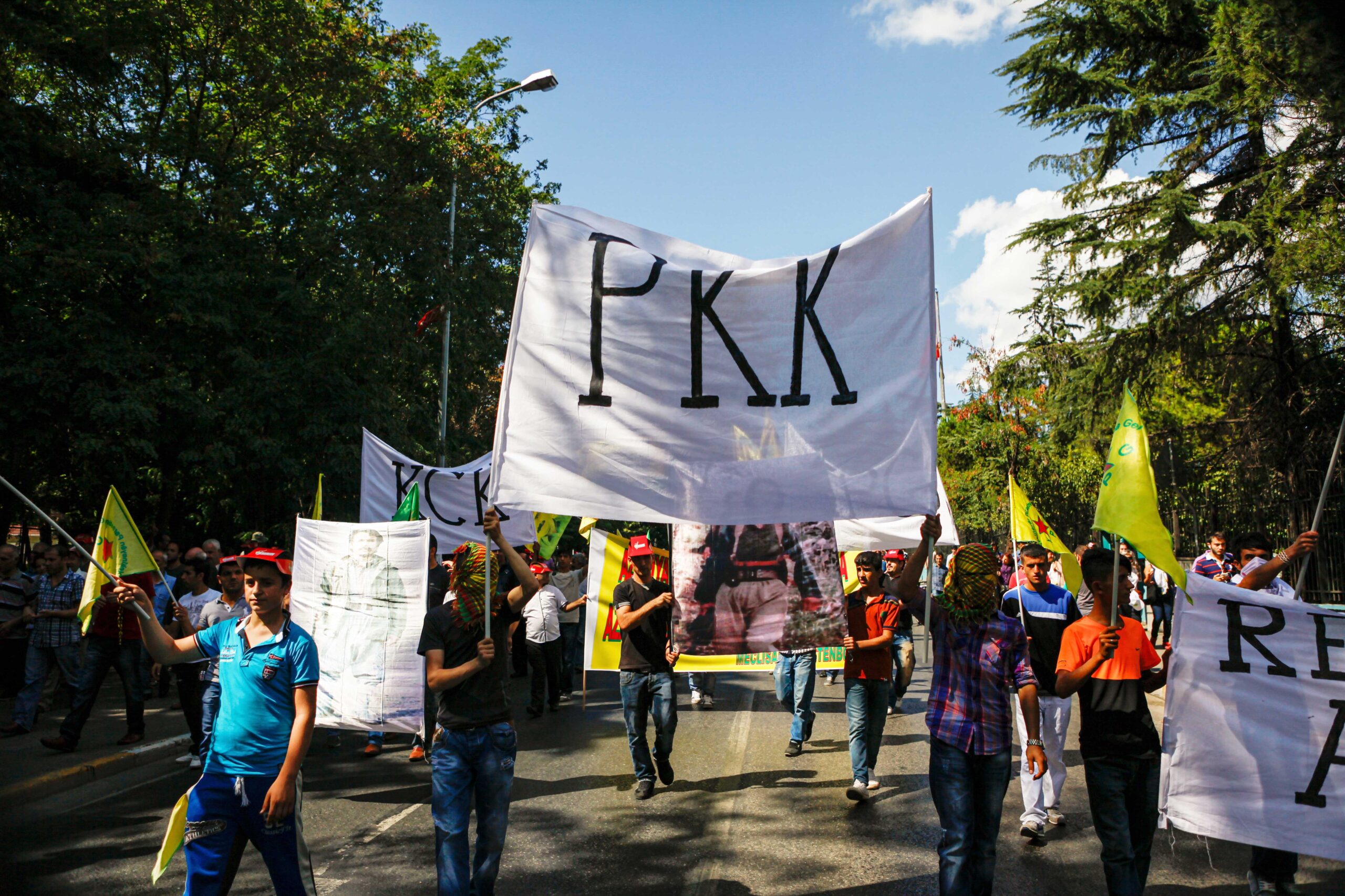 STANBUL, TURKEY - SEPTEMBER 1, 2013: Supporters of the Kurdish Party gather at the mass meeting on World Peace Day. This week PKK declared that the organization will farewell to arms.