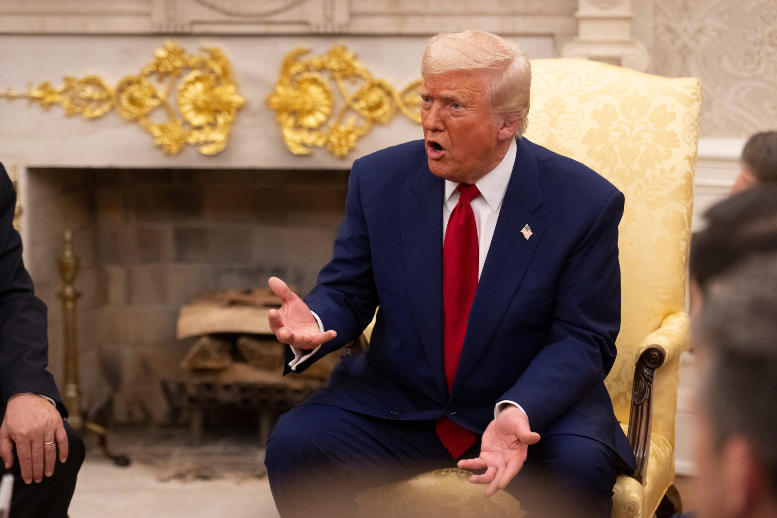 United States President Donald Trump in the Oval Office.