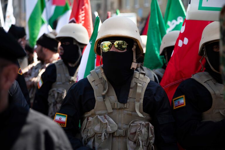 Quds Day march, Iranian military force. Threatening Israel and displaying Iranian-backed forces for war with Israel. Iran Tehran, April 5, 2024