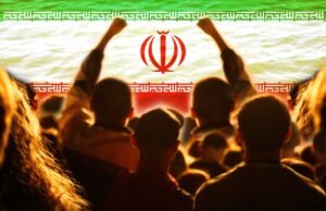 Protest in Iran 2026. Anti-government protests in Iran. Iranian flag. communications internet blackout. protests in Tehran.